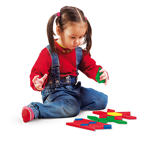 Plastic Pattern Blocks • 6 colours, 248 pcs - Image 2