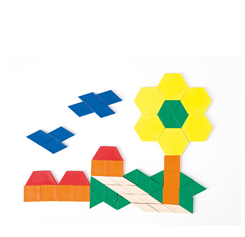 Plastic Pattern Blocks • 6 colours, 248 pcs - Image 3