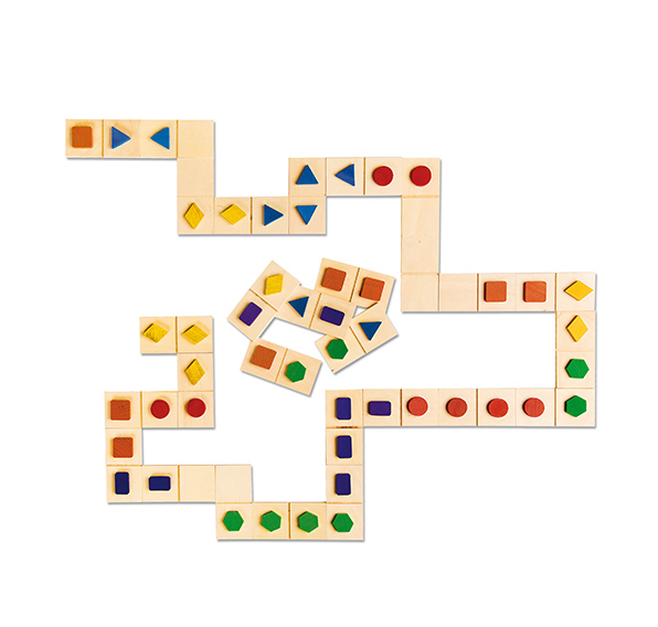 Wooden Geometrical Tactile Domino - 37.5 x 23cm - Image 2