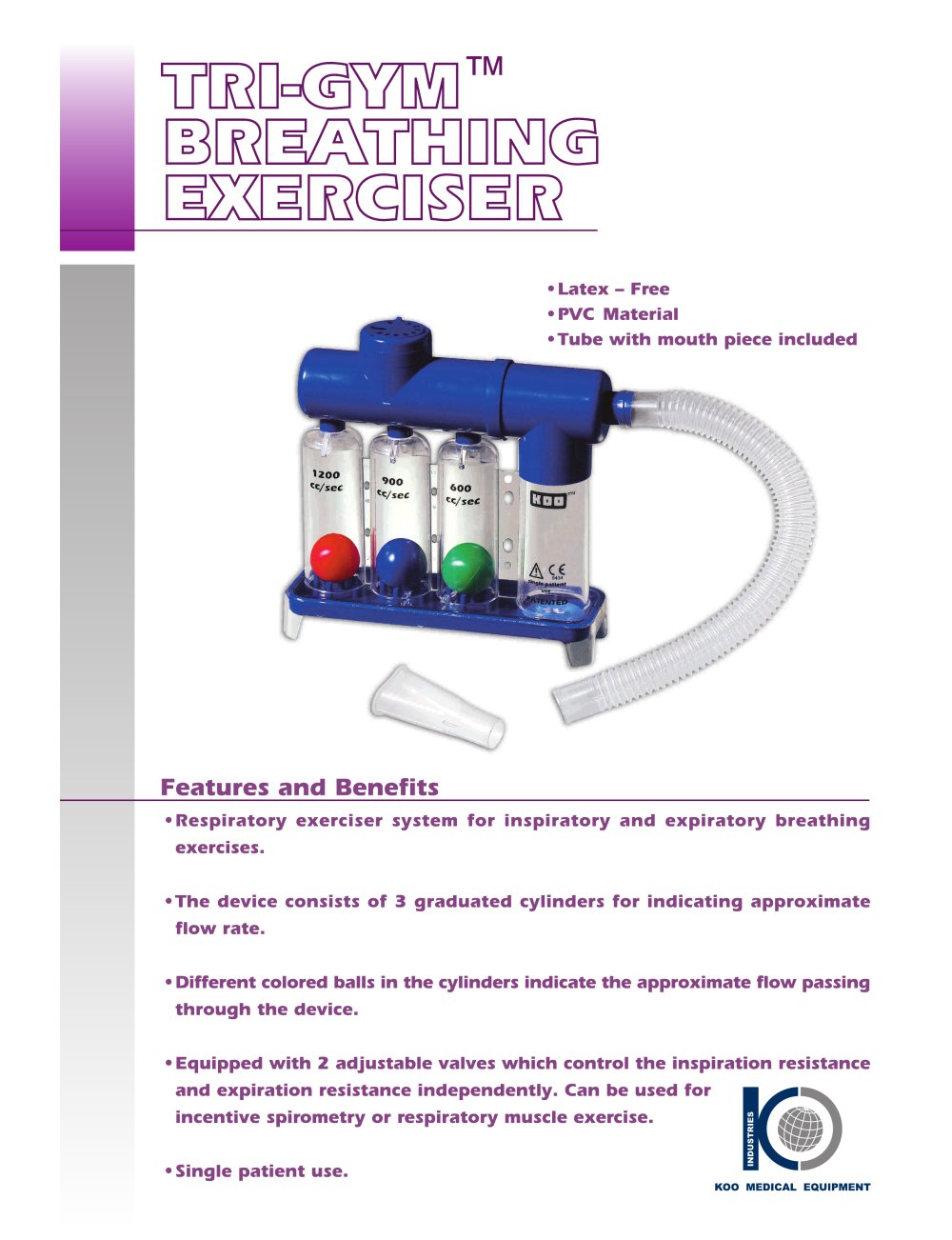 Tri-Gym Breathing Exerciser - Image 2